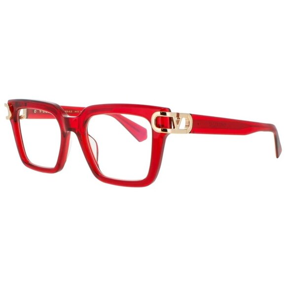 NWT VALENTINO EYEGLASSES SQUARE WOMEN RED EYEWEAR - Picture 1 of 3